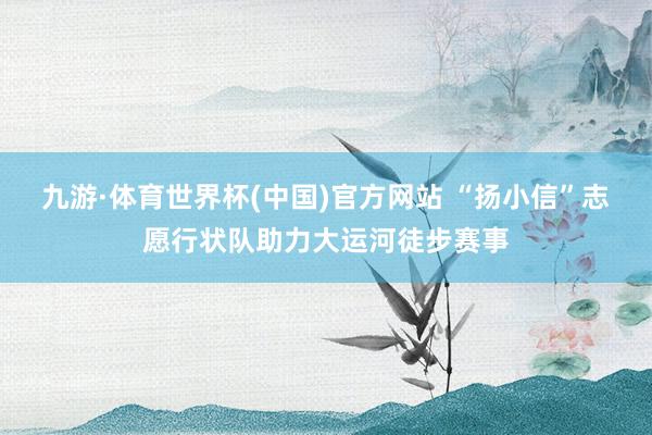 九游·体育世界杯(中国)官方网站 “扬小信”志愿行状队助力大运河徒步赛事