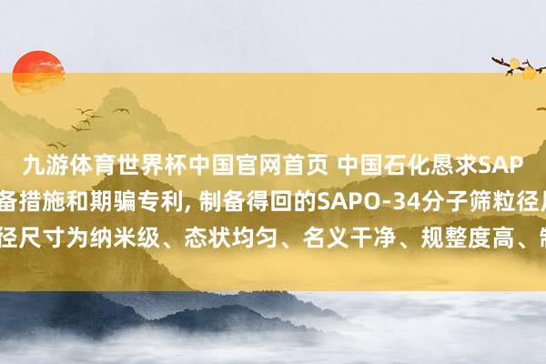 九游体育世界杯中国官网首页 中国石化恳求SAPO-34分子筛特殊制备措施和期骗专利， 制备得回的SAPO-34分子筛粒径尺寸为纳米级、态状均匀、名义干净、规整度高、制备操作浅薄、绿色环保