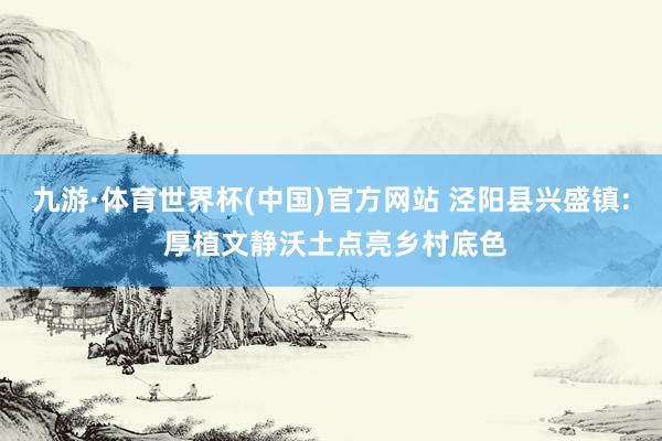 九游·体育世界杯(中国)官方网站 泾阳县兴盛镇: 厚植文静沃土点亮乡村底色