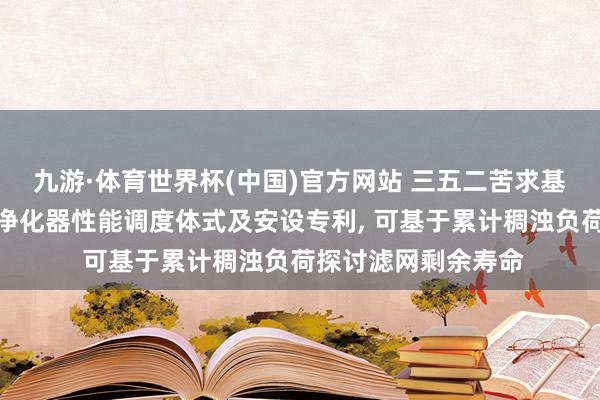 九游·体育世界杯(中国)官方网站 三五二苦求基于云霄数据的空气净化器性能调度体式及安设专利， 可基于累计稠浊负荷探讨滤网剩余寿命