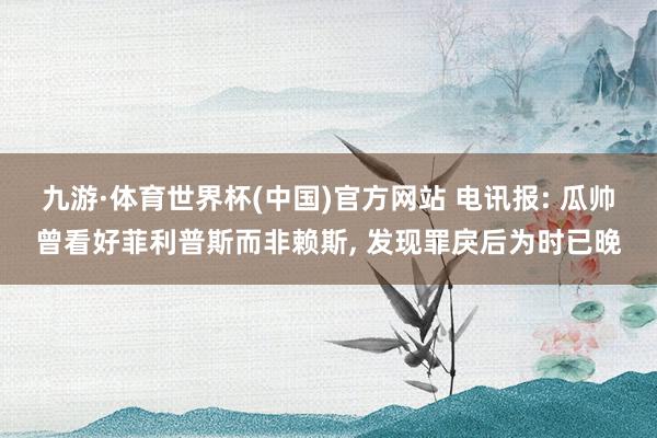 九游·体育世界杯(中国)官方网站 电讯报: 瓜帅曾看好菲利普斯而非赖斯， 发现罪戾后为时已晚