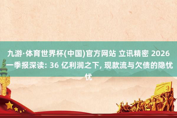 九游·体育世界杯(中国)官方网站 立讯精密 2026 一季报深读: 36 亿利润之下， 现款流与欠债的隐忧