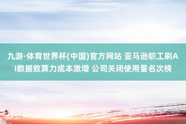九游·体育世界杯(中国)官方网站 亚马逊职工刷AI数据致算力成本激增 公司关闭使用量名次榜