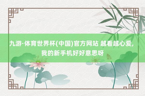 九游·体育世界杯(中国)官方网站 越看越心爱， 我的新手机好好意思呀
