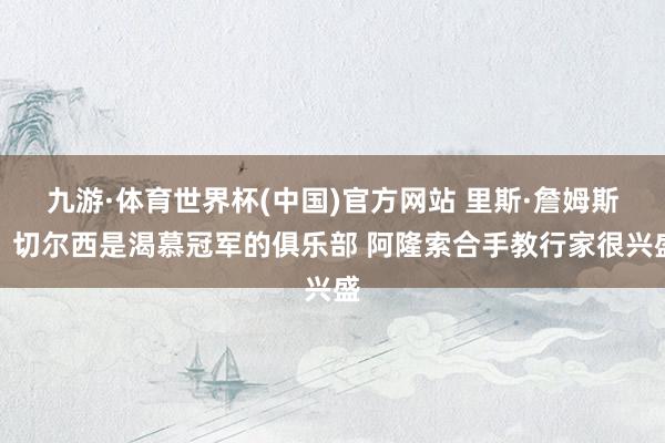 九游·体育世界杯(中国)官方网站 里斯·詹姆斯：切尔西是渴慕冠军的俱乐部 阿隆索合手教行家很兴盛