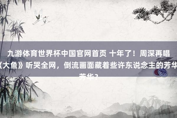 九游体育世界杯中国官网首页 十年了！周深再唱《大鱼》听哭全网，倒流画面藏着些许东说念主的芳华？