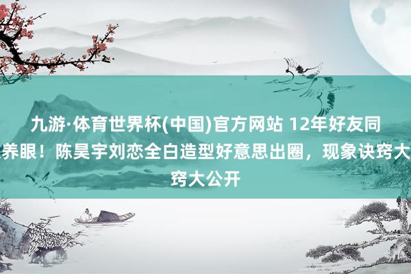 九游·体育世界杯(中国)官方网站 12年好友同框太养眼！陈昊宇刘恋全白造型好意思出圈，现象诀窍大公开