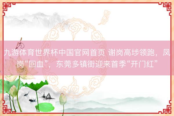 九游体育世界杯中国官网首页 谢岗高埗领跑，凤岗“回血”，东莞多镇街迎来首季“开门红”