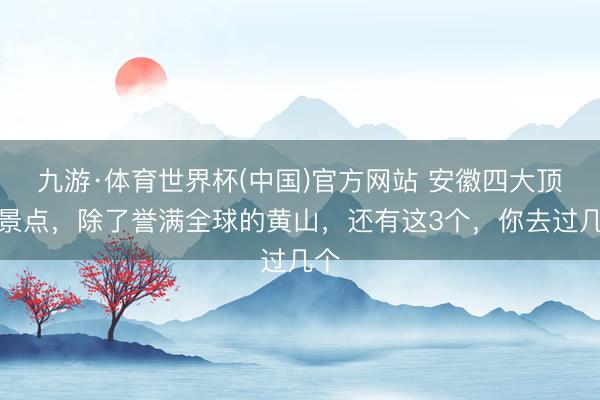 九游·体育世界杯(中国)官方网站 安徽四大顶流景点,除了誉满全球的黄山,还有这3个,你去过几个