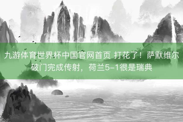 九游体育世界杯中国官网首页 打花了！萨默维尔破门完成传射，荷兰5-1很是瑞典